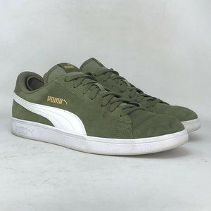 puma suede olive green